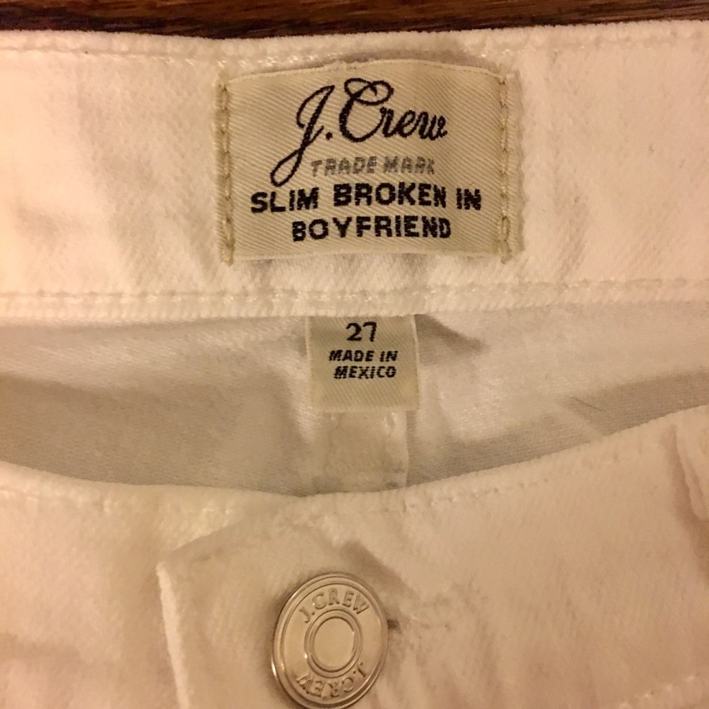 🌸10. JCrew Slim broken-in boyfriend jean in white - Picture 5 of 8